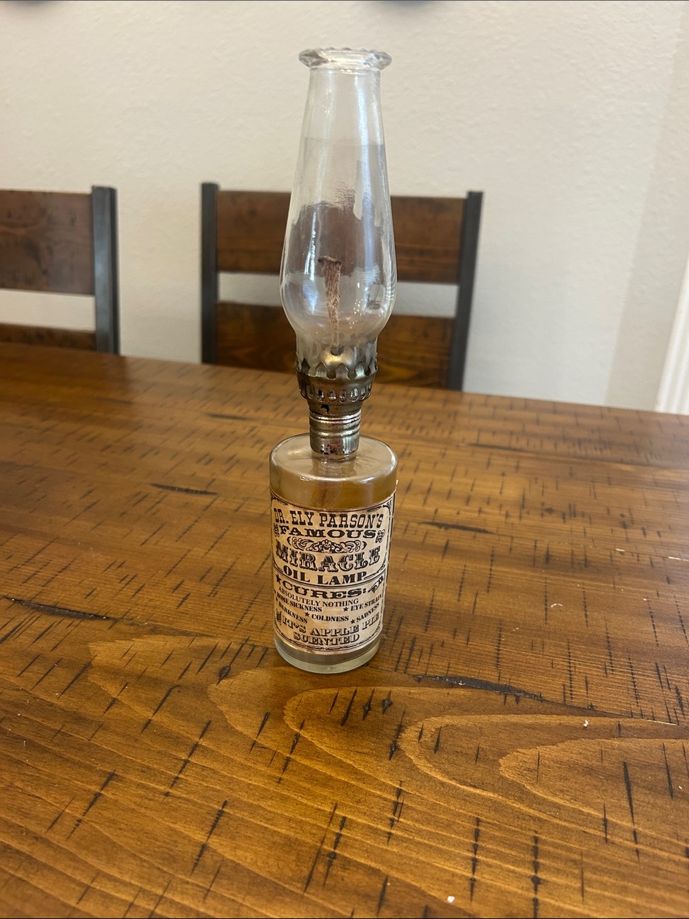 Vgt Dr. Ely Parsons Famous Miracle lamp.